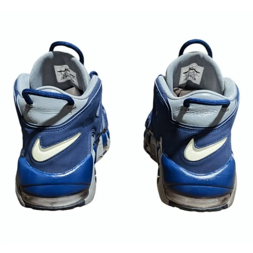 NIKE Air More Uptempo 'Cool Grey Midnight Navy' Sneakers Size 12